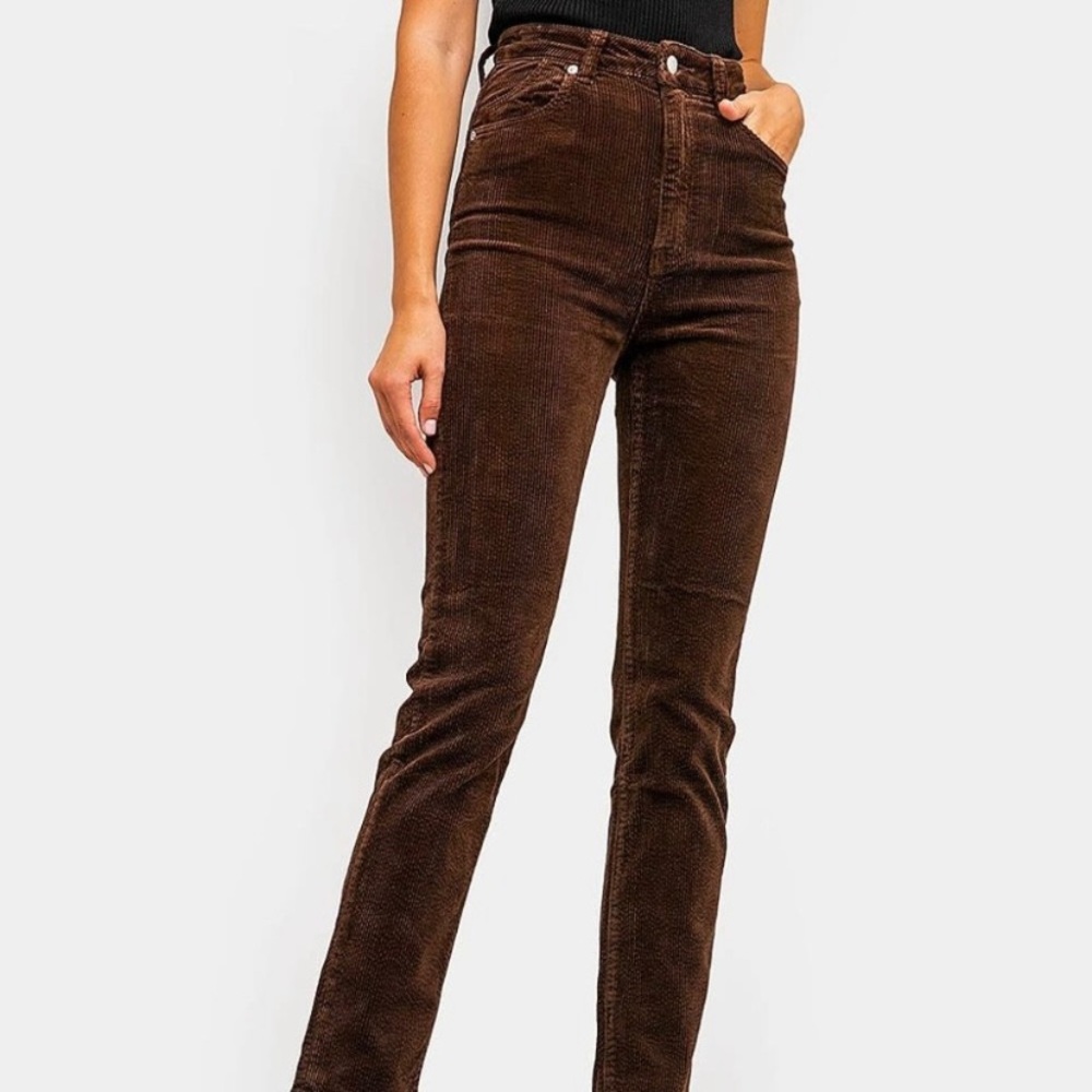 Rollas Brown Cord Dusters Skinny Pants
